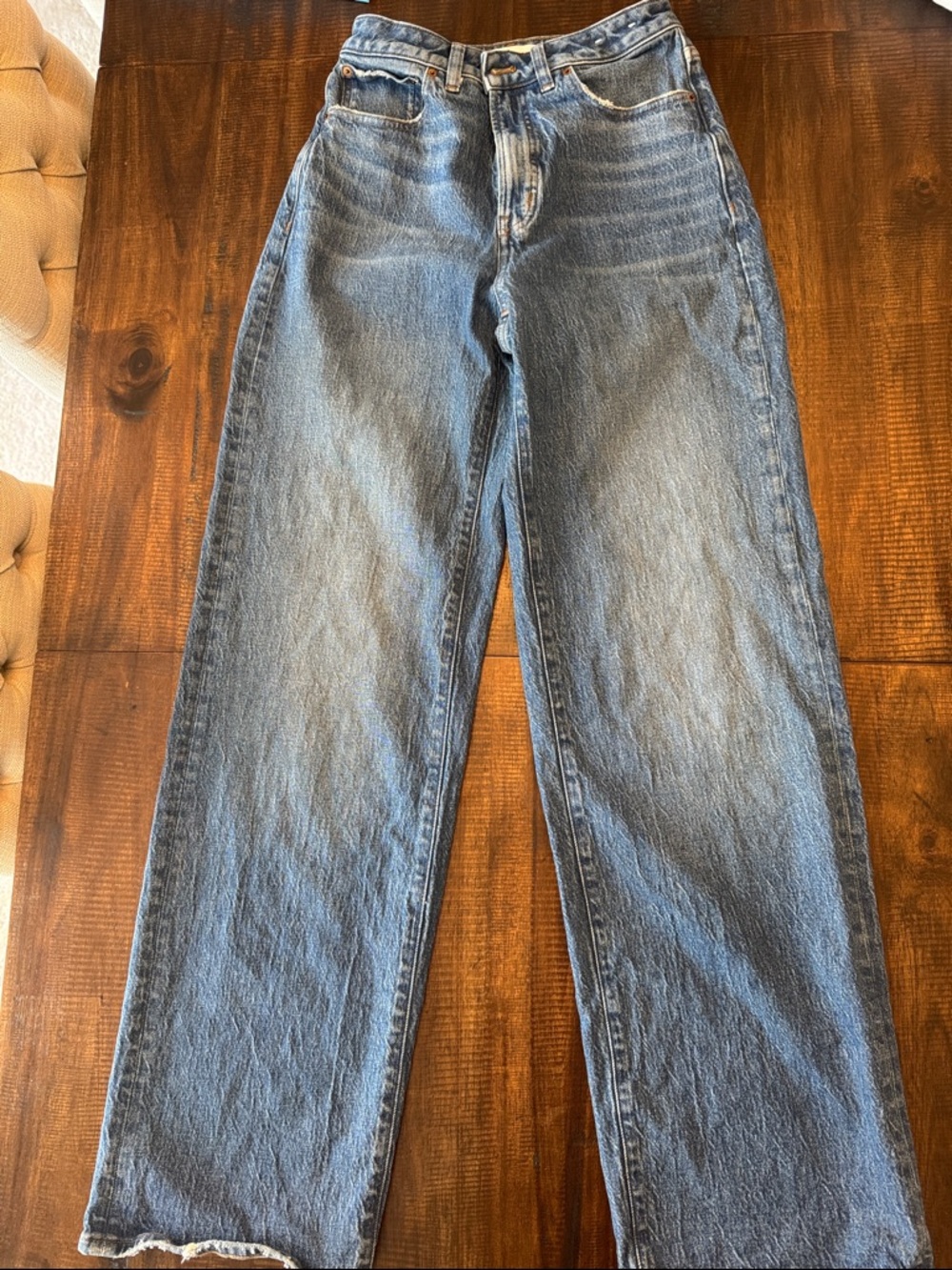 Madewell Curvy Perfect Vintage High-Rise Wide-Leg Jeans 27 tall - Picture 9 of 9